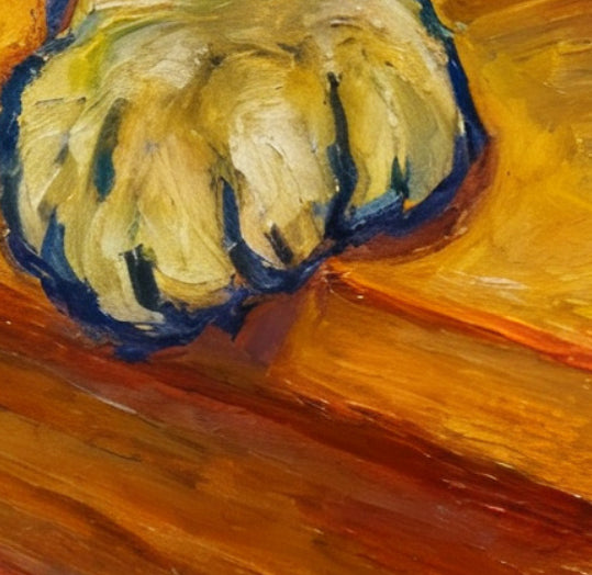 Pet Portrait Giclee Print Tiger-striped Cat Starry Night M005