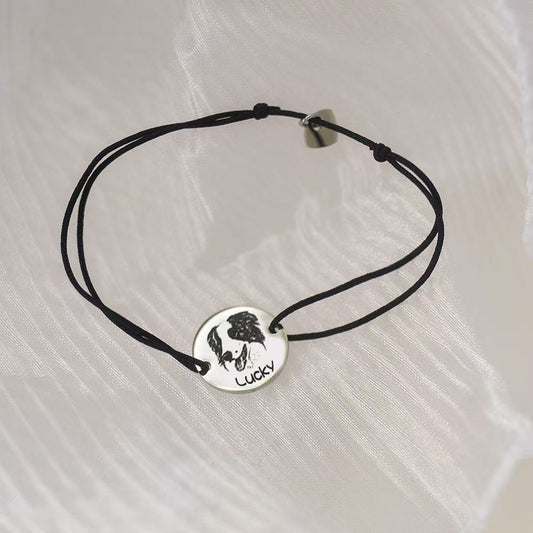 Pet Portrait Braided Rope Bracelet
