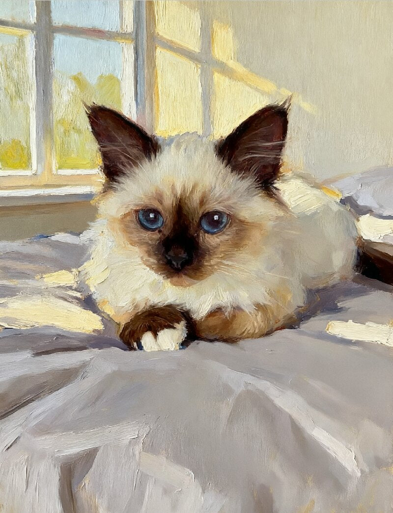 Pet Portrait Giclee Print  Cat  M008